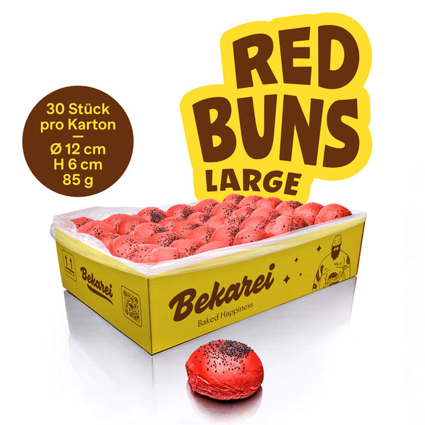 Red Burger Buns L - 40er BIGBOX